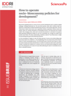 How to operate socio-bioeconomy policies for development?