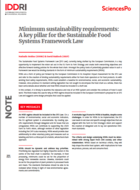 Minimum sustainability requirements: A key pillar for the Sustainable Food Systems Framework Law