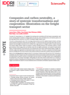 Companies and carbon neutrality, a story of systemic transformations and cooperation: Illustration on the freight transport sector