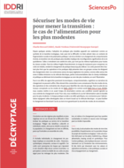 Sécuriser les modes de vie pour mener la transition : le cas de l’alimentation pour les plus modestes