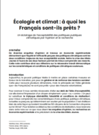 Écologie et climat : à quoi les Français sont-ils prêts ? Un éclairage de l’acceptabilité des politiques publiques climatiques par l’opinion et la recherche