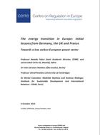 The energy transition in Europe: initial lessons from Germany, the UK and France - Towards a low carbon European power sector