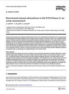 Benchmark-based allocations in EU ETS Phase 3: an early assessment
