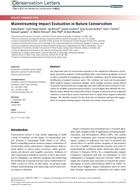 Mainstreaming Impact Evaluation in Nature Conservation