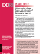 Mainstreaming climate finance into international public financial flows: What role for the G20?