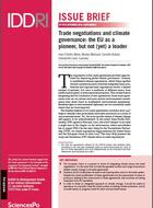 Trade negotiations and climate governance: the EU as a frontrunner, but not (yet) a leader