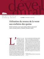 Utilisation du revenu de la vente aux enchères des quotas