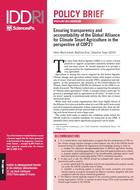 Ensuring transparency and accountability of the Global Alliance for Climate Smart Agriculture in the perspective of COP21