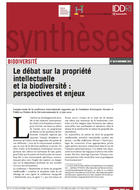 Le débat sur la propriété intellectuelle et la biodiversité : perspectives et enjeux