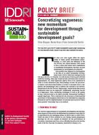 Concretizing vagueness: new momentum for development through sustainable development goals?