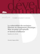 La vulnérabilité des territoires littoraux au changement climatique : Mise au point conceptuelle et facteurs d'influence