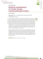 Avoiding maladaptation to climate change: towards guiding principles