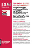 Mitigation targets and actions in China up to 2020