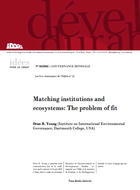 Matching institutions and ecosystems: the problem of fit