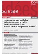 Les zones marines protégées en haute mer dans le cadre de la Convention OSPAR : état des lieux et perspectives d’avenir