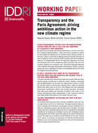 Mécanisme de transparence et Accord de Paris : conduire une action ambitieuse dans le nouveau régime climatique