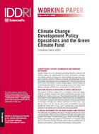 Climate Change Development Policy Operations and the Green Climate Fund
