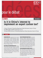 Is it in China's interest to implement an export carbon tax?