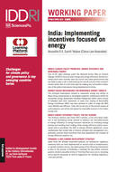 India: Implementing incentives focused on energy