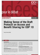 Making Sense of the Draft Protocol on Access and Benefit Sharing for COP 10