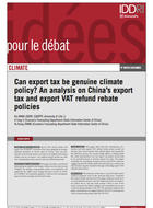Can export tax be genuine climate policy?