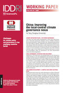 China: Improving the local-central climate governance nexus - Challenges for climate policy and governance in key emerging countries Series