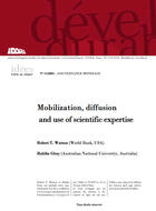 Mobilization, diffusion and use of scientific expertise