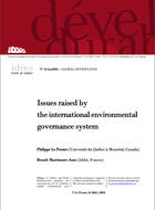Issues raised by the international environmental governance system