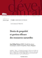 Droits de propriété et gestion efficace des ressources naturelles